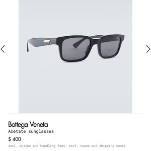Bottega Veneta black sunglasses - worn once